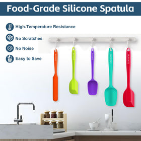 Barsone silicone spatula set in multiple colors helps organize cooking tasks.