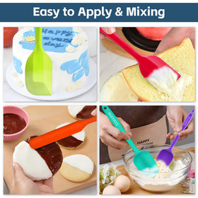 Barsone silicone spatula set is dishwasher-safe for easy cleanup.