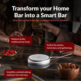 Portable Barsys design highlighting compact size for small home bars.
