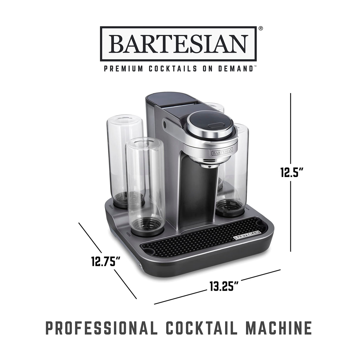 Bartesian automatic rinse feature minimizes flavor crossover.