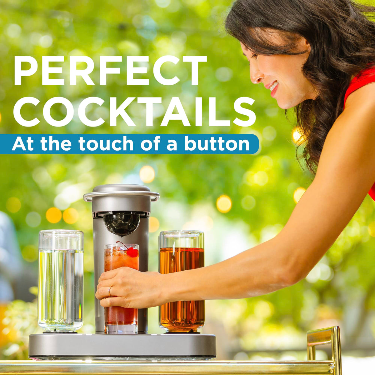 Bartesian capsule dispensing closeup showing fresh capsules for artisan drinks.