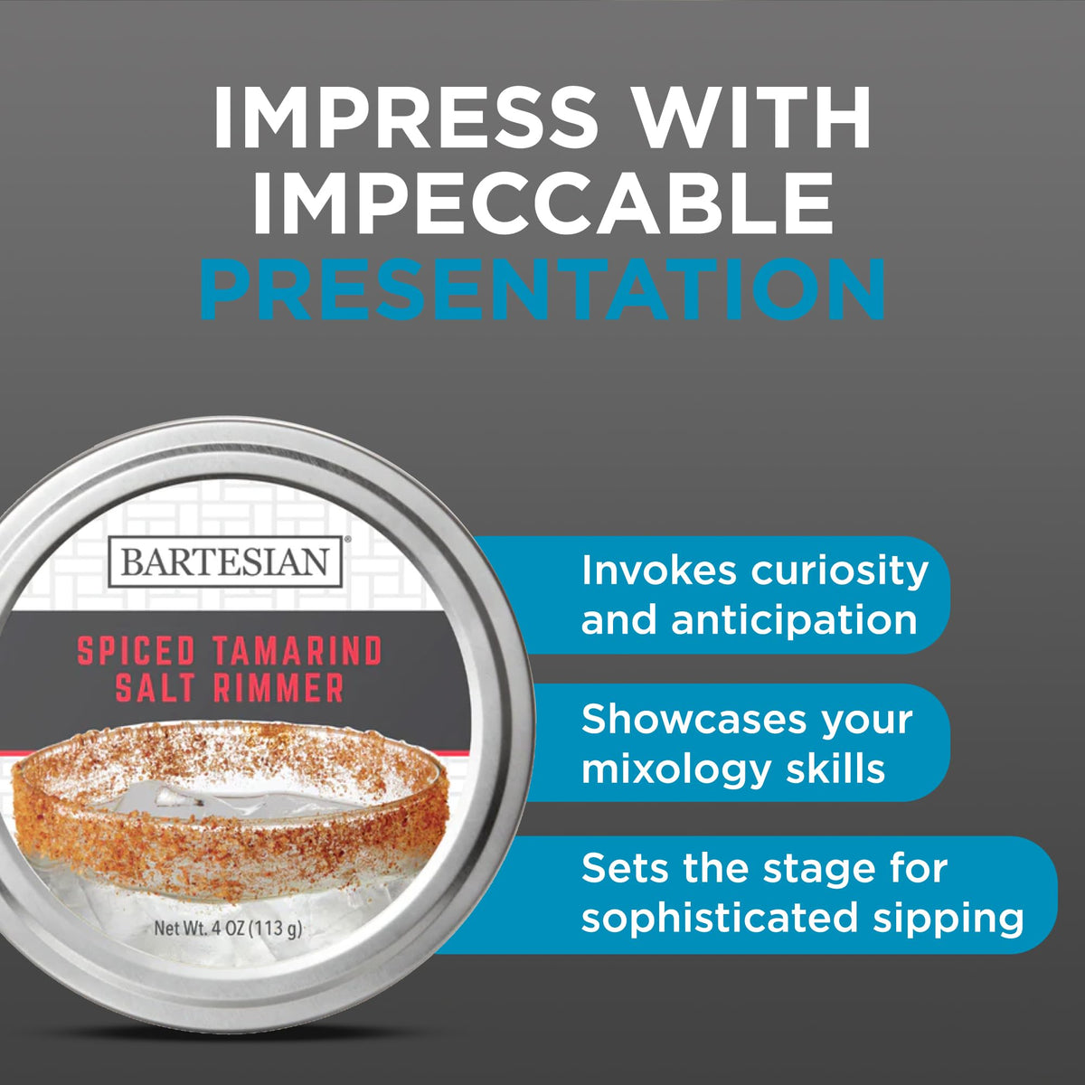 Bartesian cocktail rim prep dusting plate shows easy edge coating