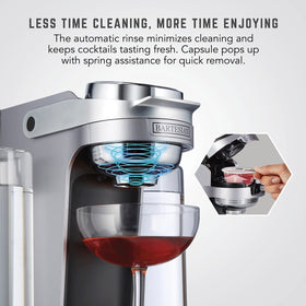 Bartesian dishwasher-safe glass bottles simplify post-party cleanup.