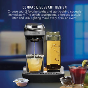 Bartesian Duet capsule latch ensures quick, mess-free drink dispensing.