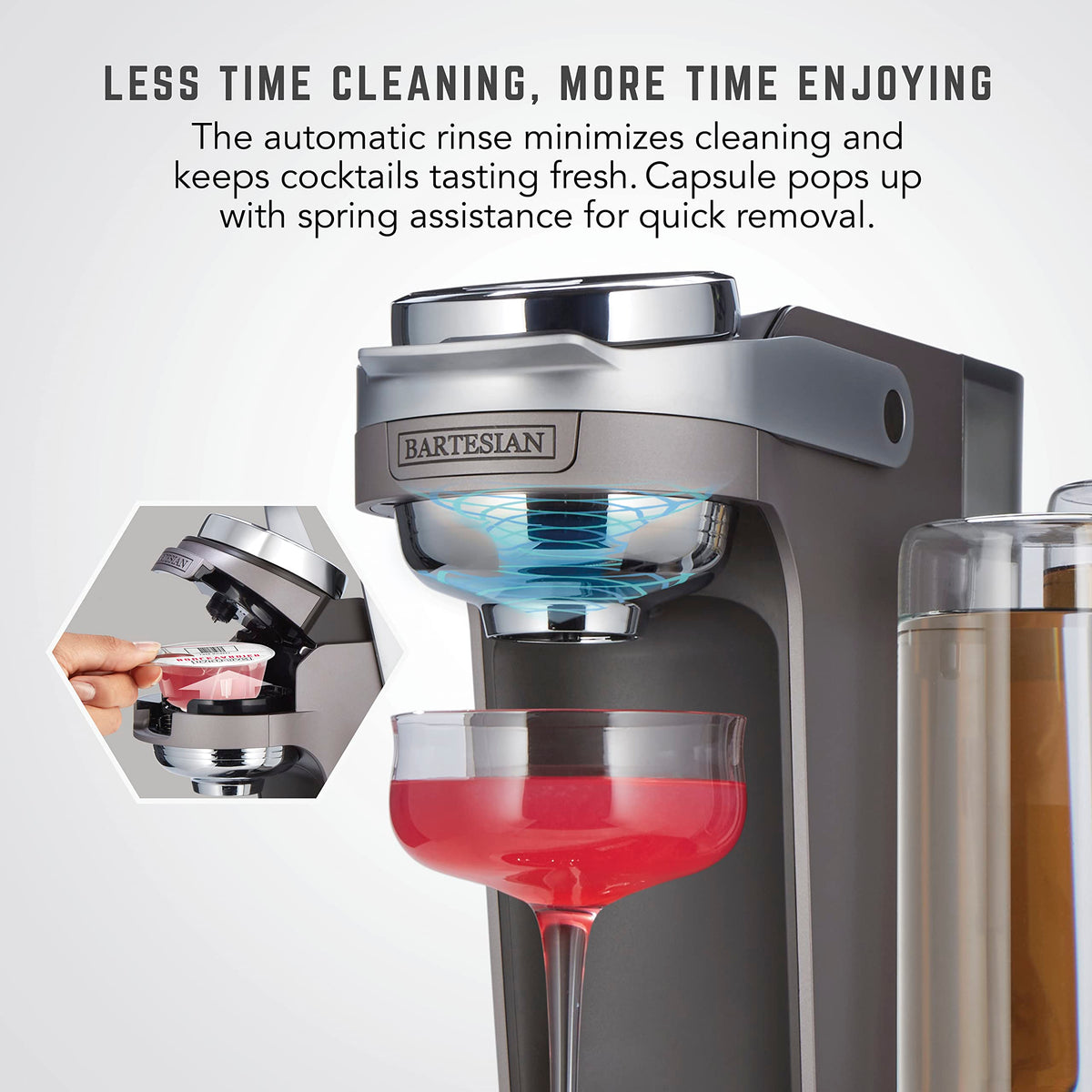 Bartesian Duet margarita-maker feature for zesty, ready-to-pour ritas.