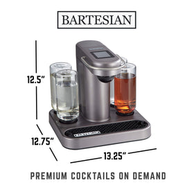 Bartesian freshness-dated capsules on shelf highlighting real juice concentrates.