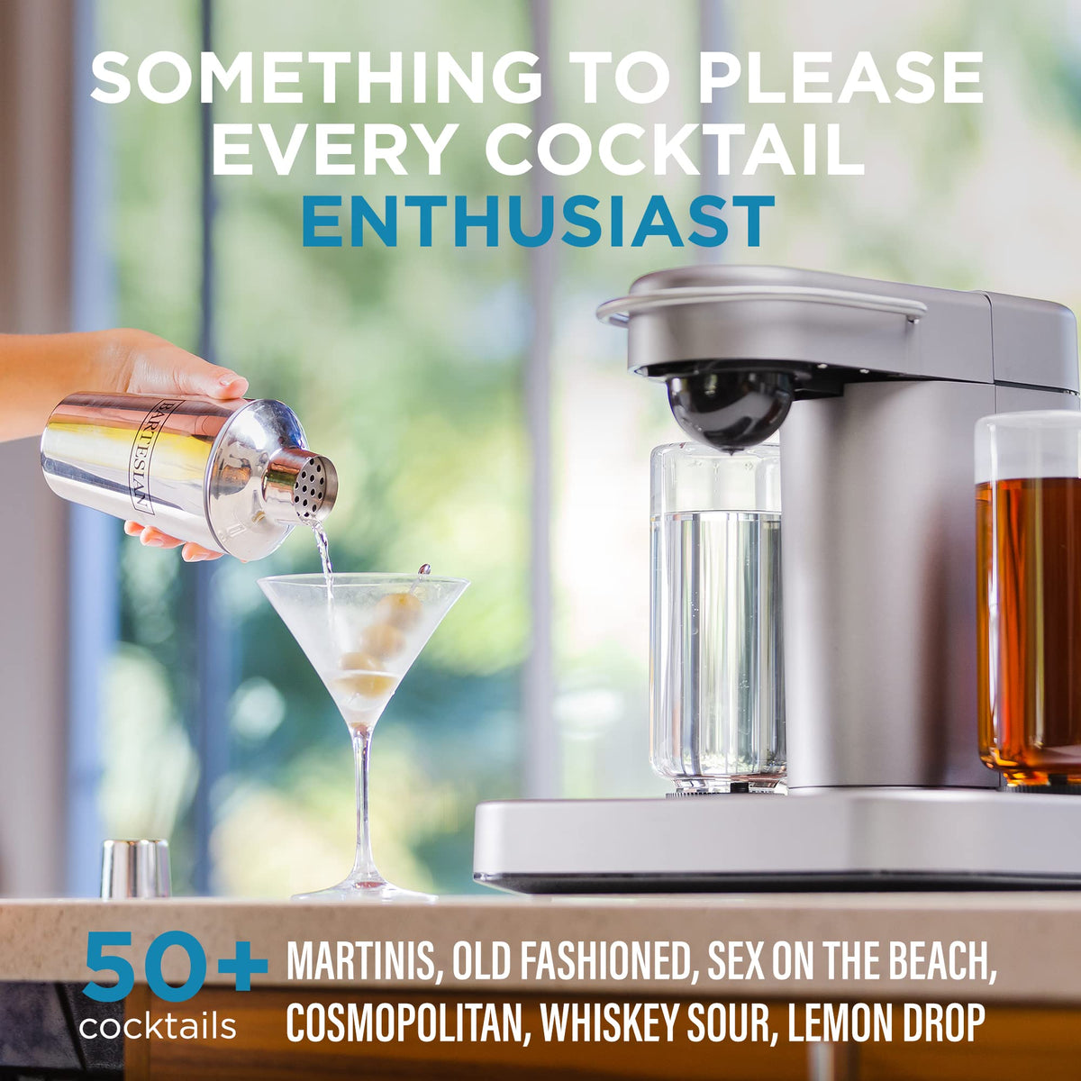 Bartesian strength settings from mocktail to strong drinks