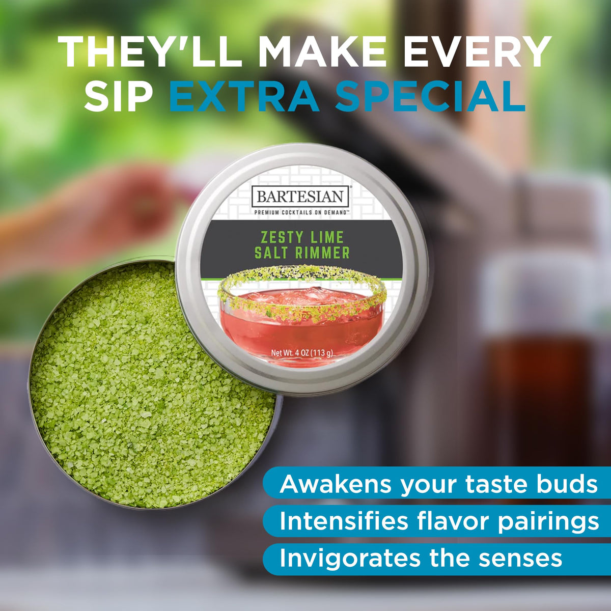 Bartesian glass rim plate setup enables easy, even edge coverage.
