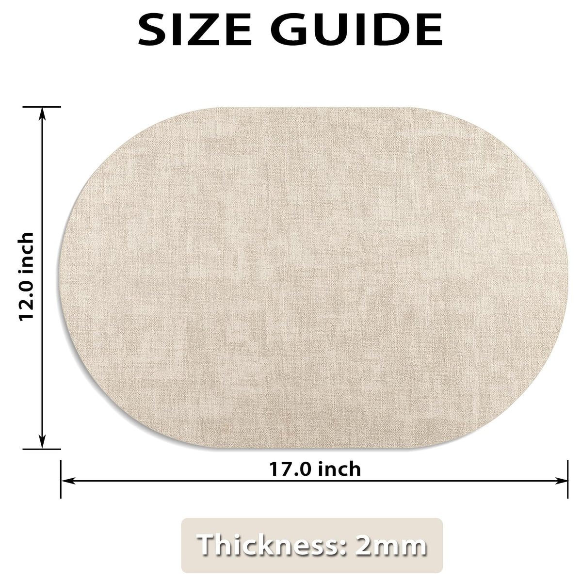 BARTHKIT oval table mats provide surface protection on wood, glass, or tile.