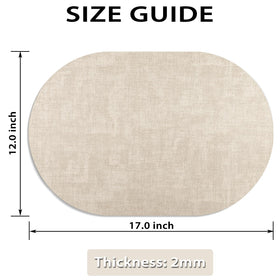 BARTHKIT oval table mats provide surface protection on wood, glass, or tile.