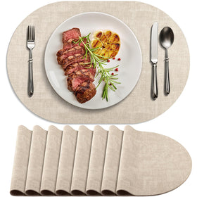 BARTHKIT placemats for oval leather non-slip dining protect surfaces during meals.