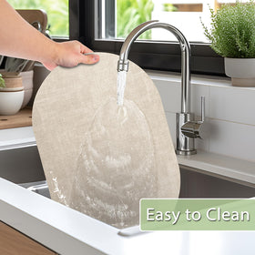 BARTHKIT waterproof easy-clean placemats simplify after-meal cleanup.
