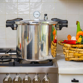 Barton's 22-quart interior with jars demonstrates high-capacity batch processing.