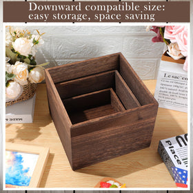 Barydat burnt wood display stand ideal for small cakes and cookies at events.