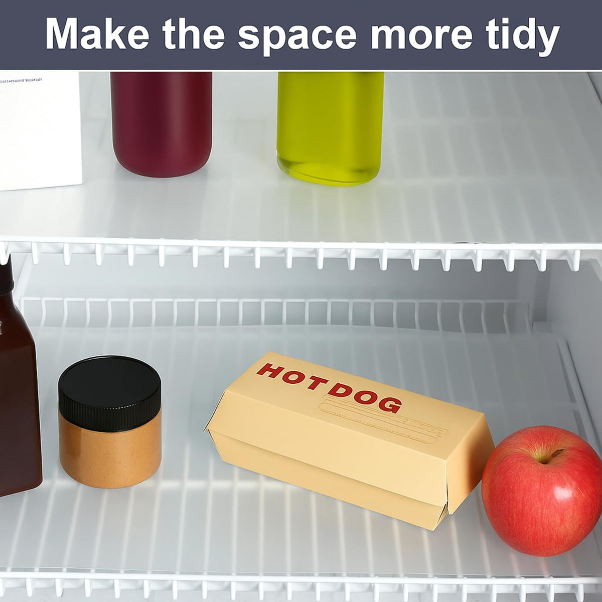 Barydat easy-install shelf liner slides onto shelves for quick setup.