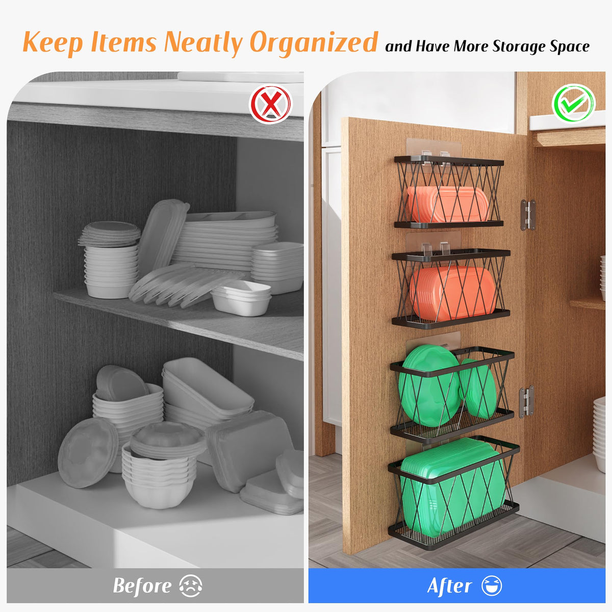 BasicForm four sizes adapt to various lids and containers.