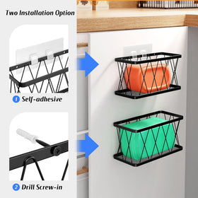BasicForm space-saving cabinet door storage frees counter space.