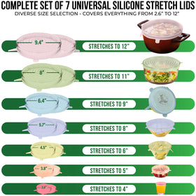 Basic Haus colorful stretch lids on a bowl keep leftovers organized.