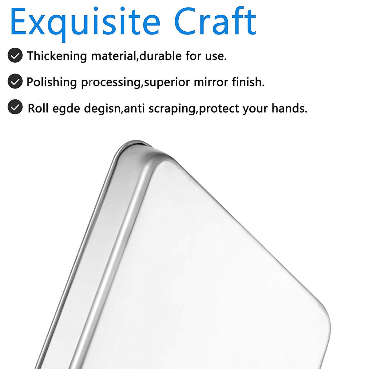 Bastwe 18/0 stainless steel bakeware without coatings for a clean bake