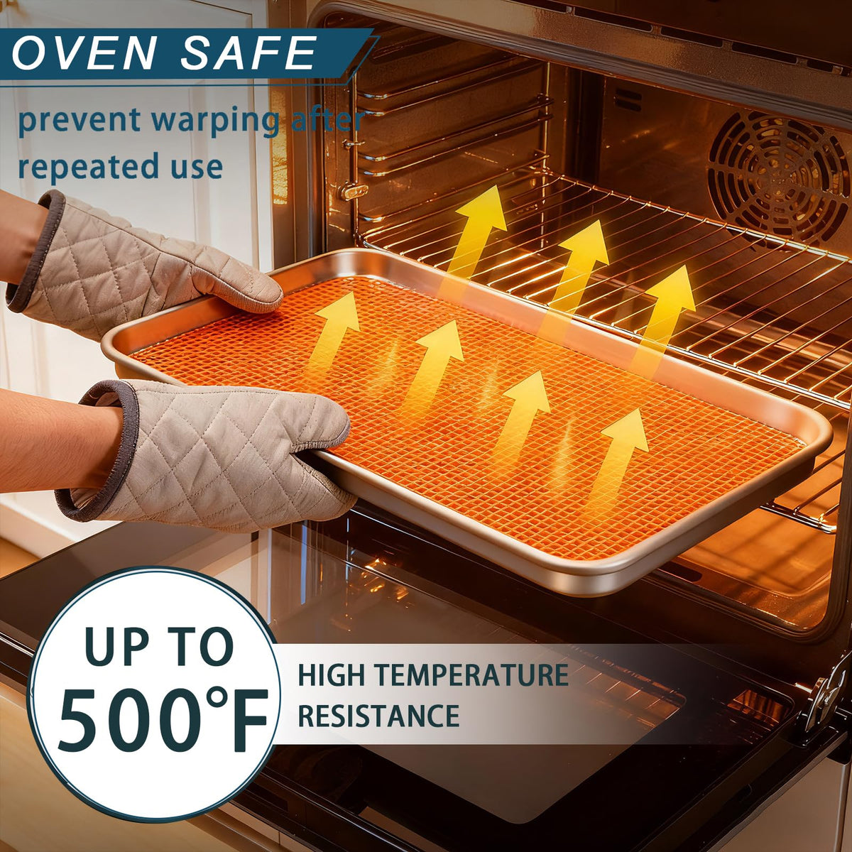 Bastwe aluminum baking pan delivering steady heat for consistent results.