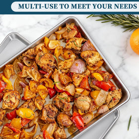 Bastwe aluminum cookie tray highlighting even heat distribution and easy release