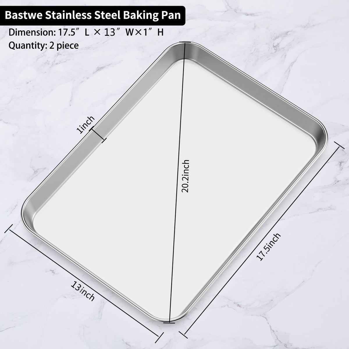 Bastwe dishwasher-safe baking sheets ideal for busy kitchens
