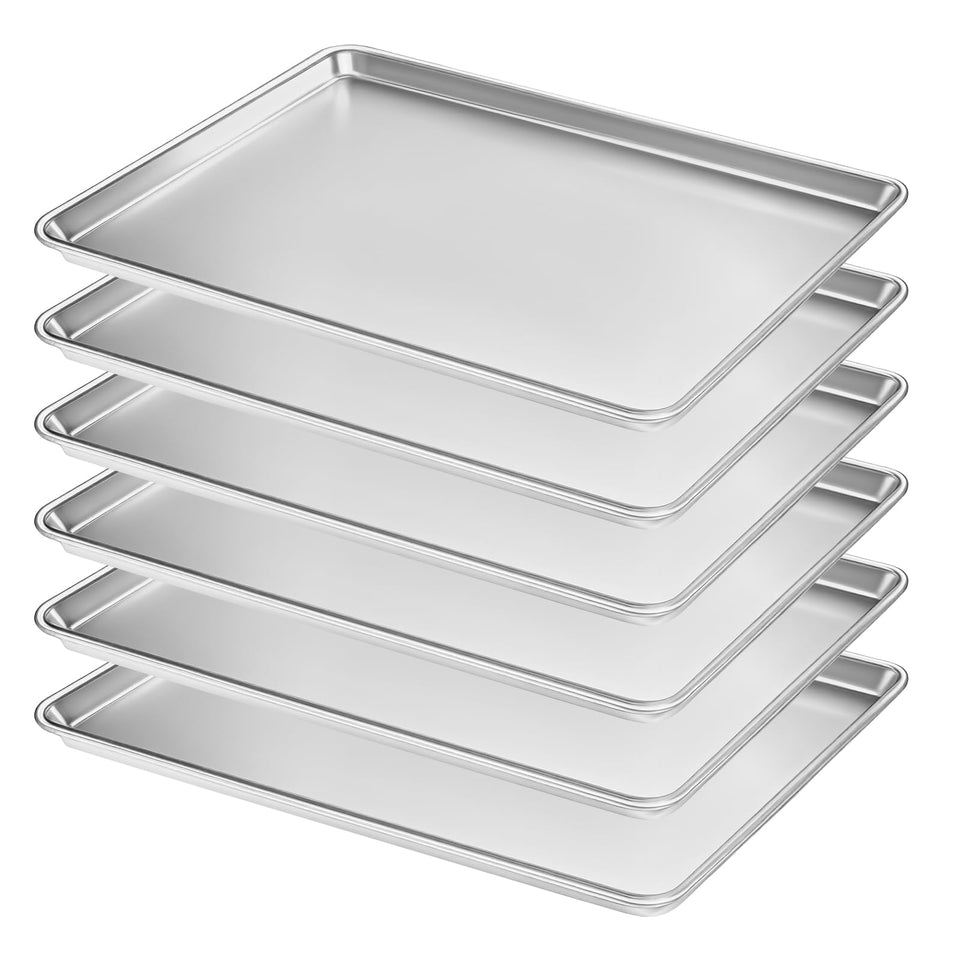 Bastwe full-size 26x18 inch baking sheet set for large batches and even browning