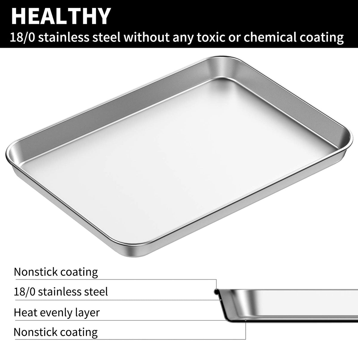 Bastwe mirror-finish bakeware surface that stays durable