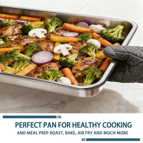 Bastwe natural aluminum surface enables easy food release and quick cleanup.