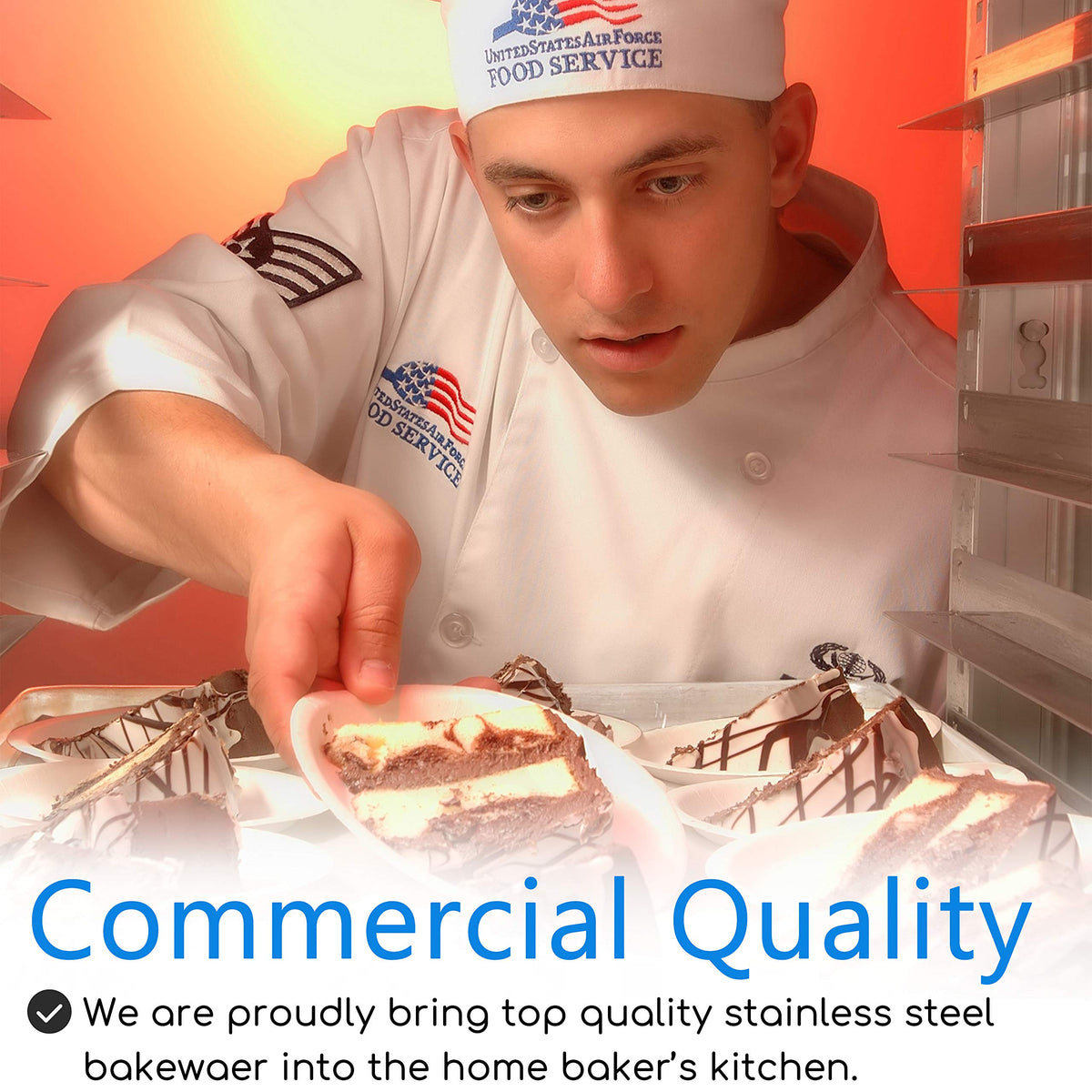 Bastwe rust-free baking sheet promotes long-lasting shine and safe use.