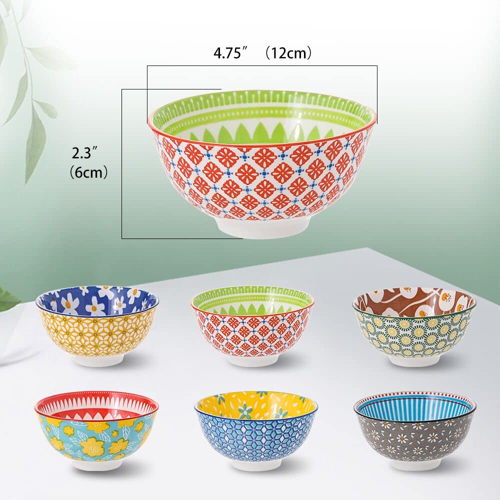 Batitie 10oz bowls measure 4.5 x 2.3 inches for versatile servings.