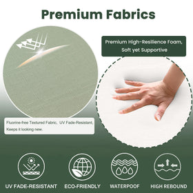 Battilo dining chair pad with ties keeps cushion secure.