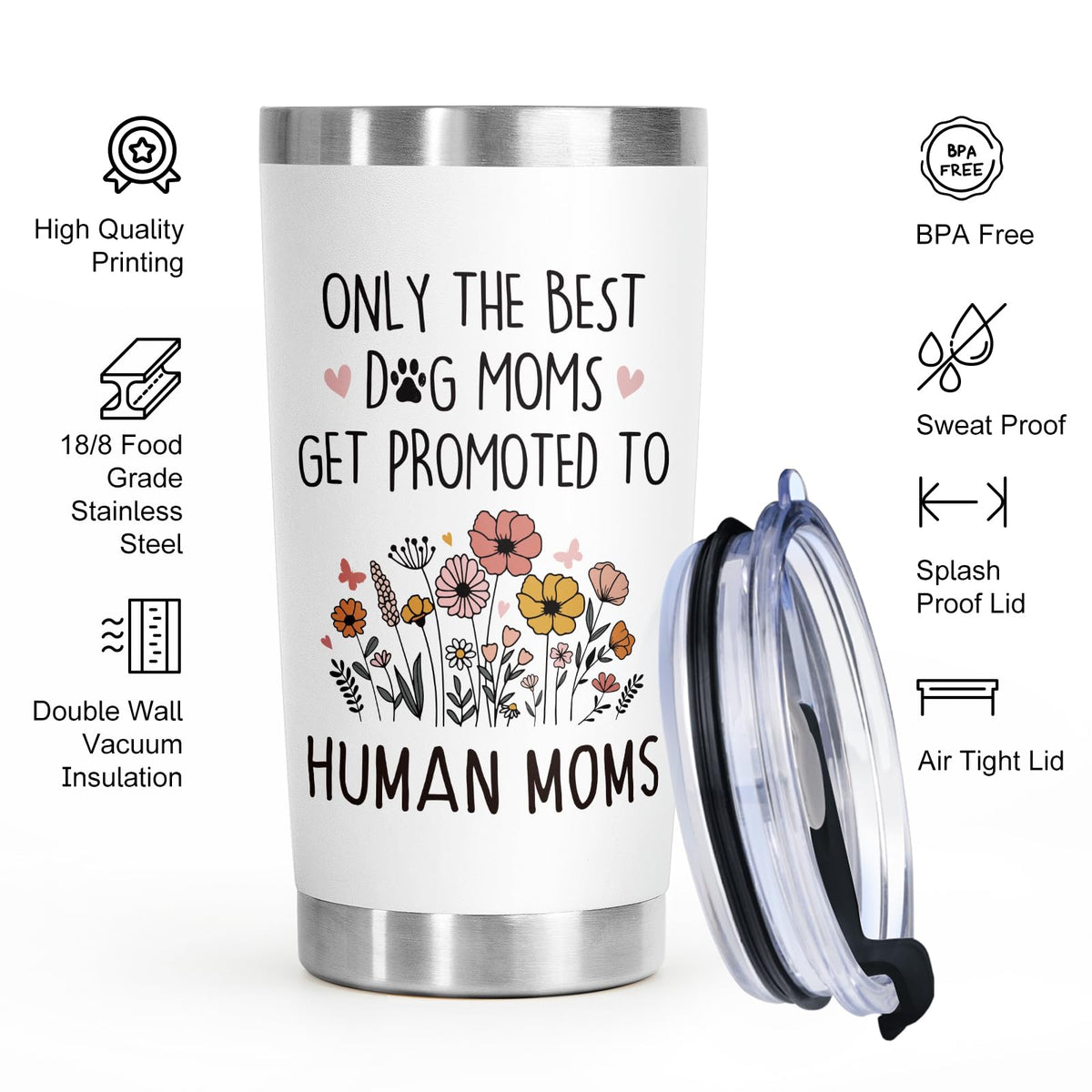 BaubleDazz tumbler shown as a pregnancy gift for wife or friend, celebrating motherhood.
