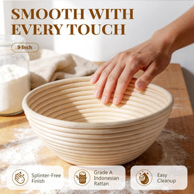 BAVIFY banneton basket dust-release design for easy flour release