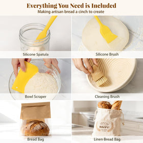 BAVIFY Bread Whisk tool for quick mixing and even hydration