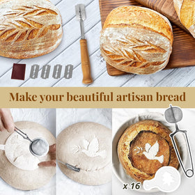BAVIFY bread whisk for building smooth starter or batter