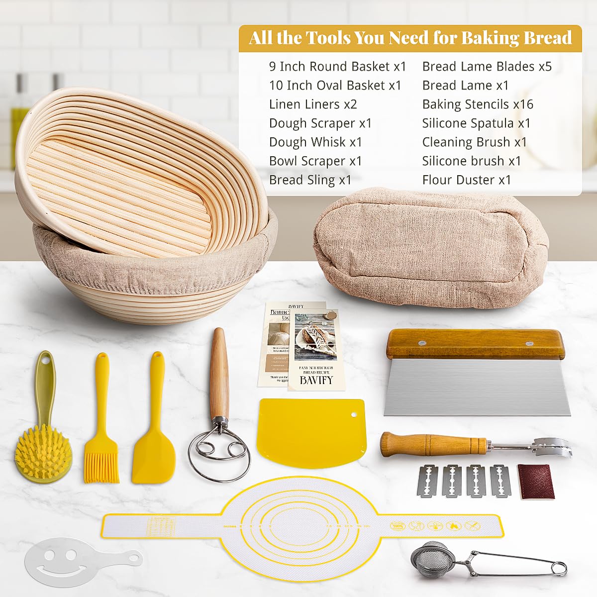 BAVIFY bake tools set covers scrapers and blades for versatility