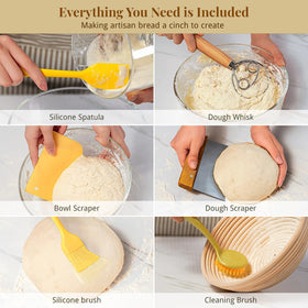 BAVIFY dough whisk aids smooth starter blending