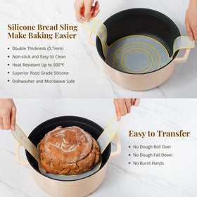BAVIFY linen liners keep dough clean and non-stick