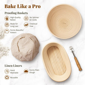BAVIFY oval banneton promotes even rise and rustic texture