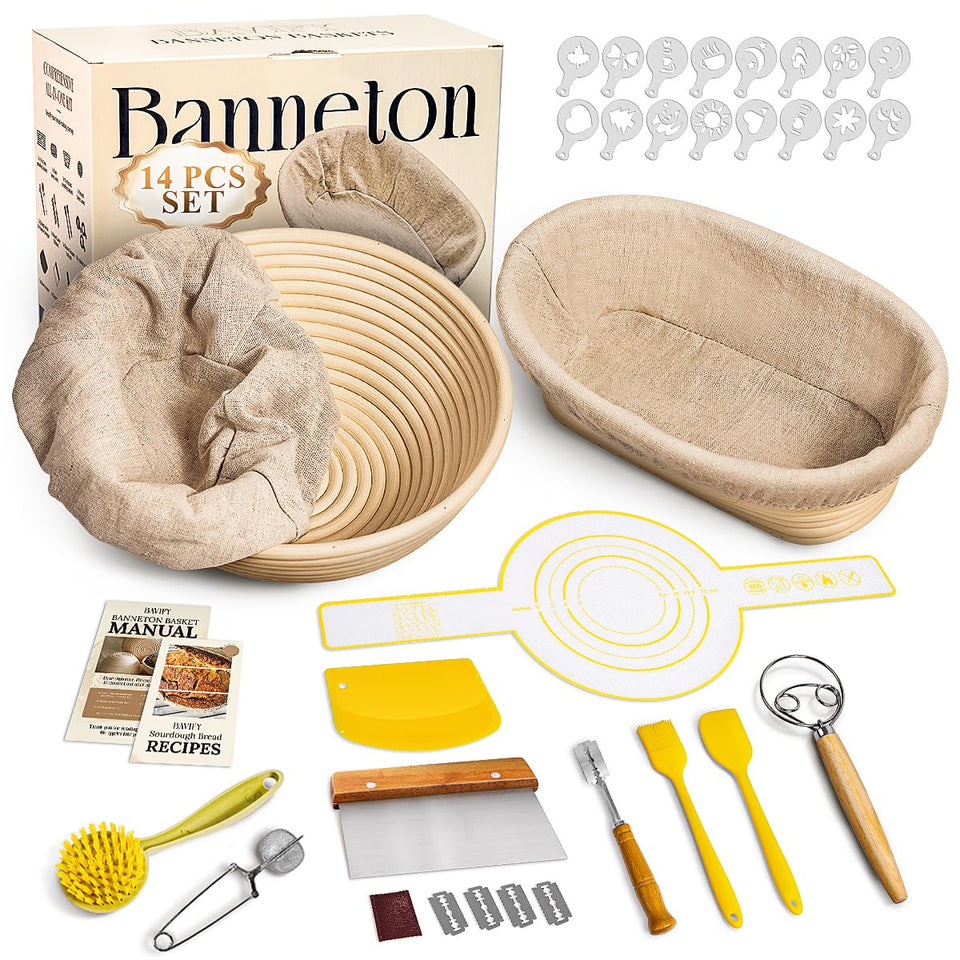BAVIFY round banneton for uniform dough proofing and shaping