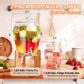 Bawanglo shatterproof clear plastic dispenser highlights beverage presentation.