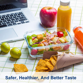 Bayco freezer-safe borosilicate glass preserves portions for future meals