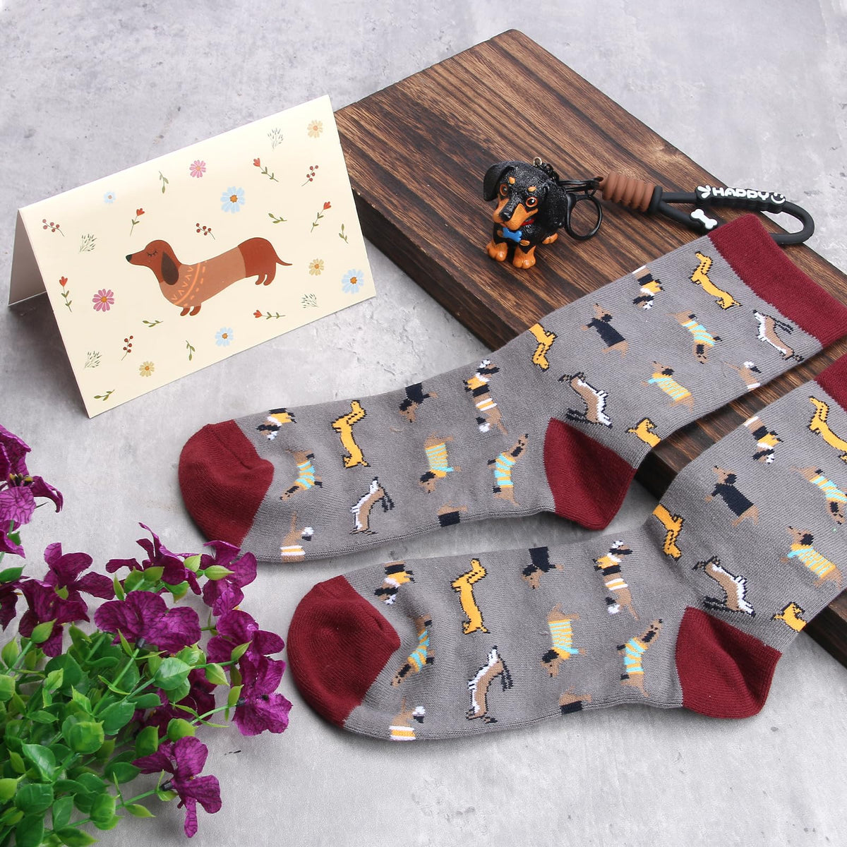 Bayelove dachshund socks warm feet with whimsy