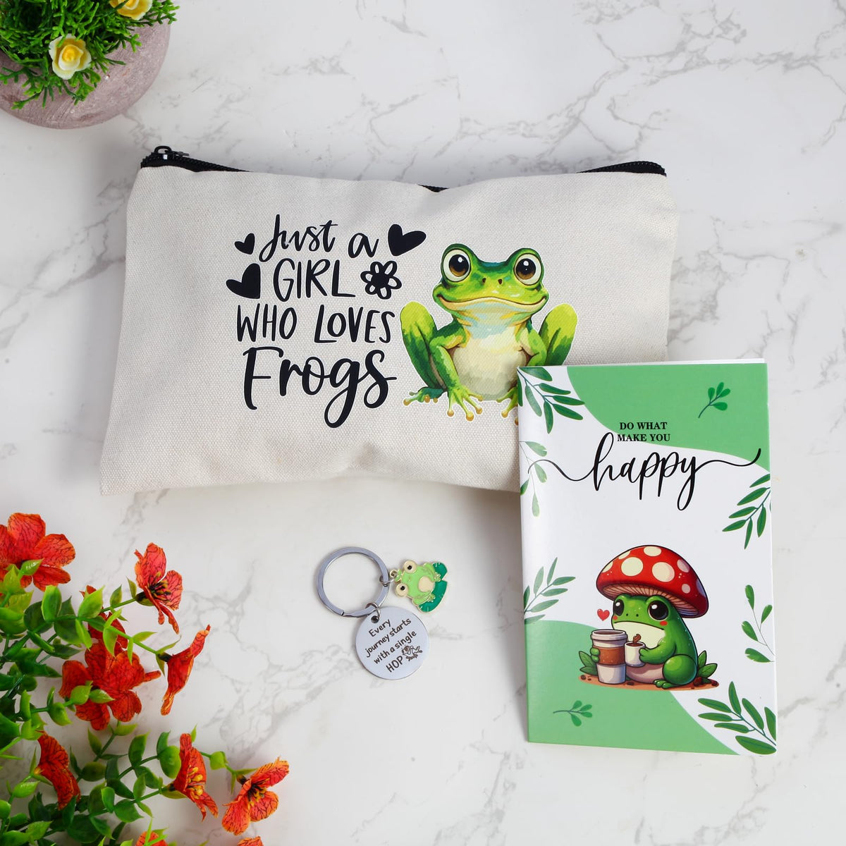 Bayelove frog gift set hair tie, plush and gentle on hair.