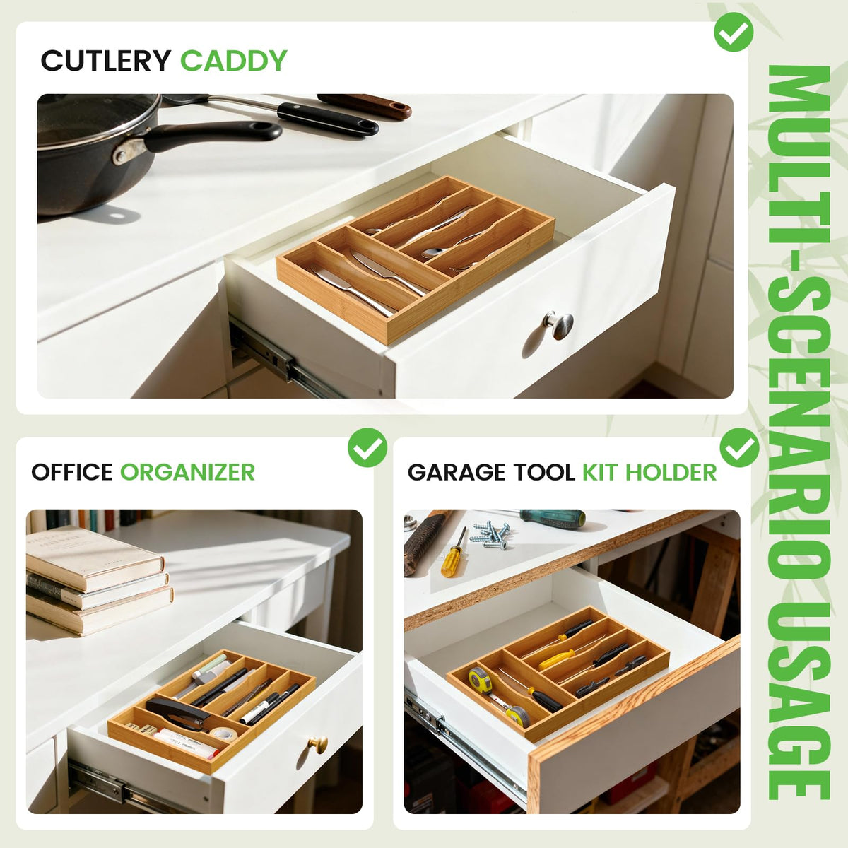 Bayting bamboo surface easy to wipe clean after use.