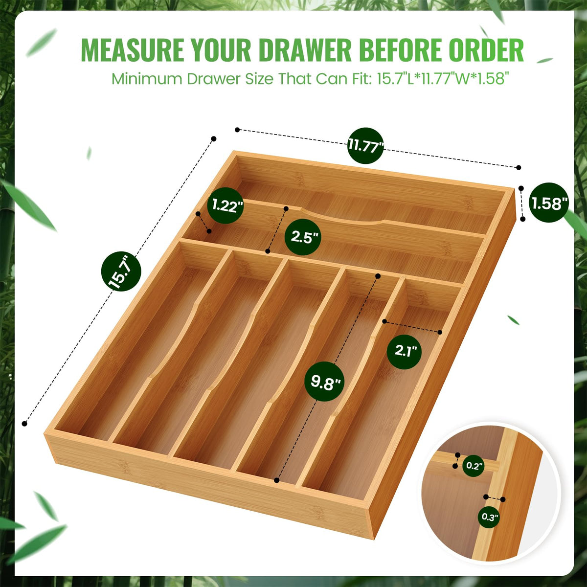 Bayting tray highlights the knife slot for easy access.