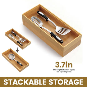 Bayting stackable utensil trays organize utensils efficiently in deep drawers