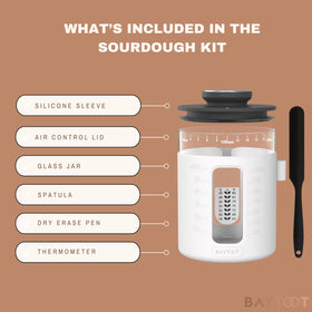 Baytoot air-control lid allows adjustable airflow for fermentation control.