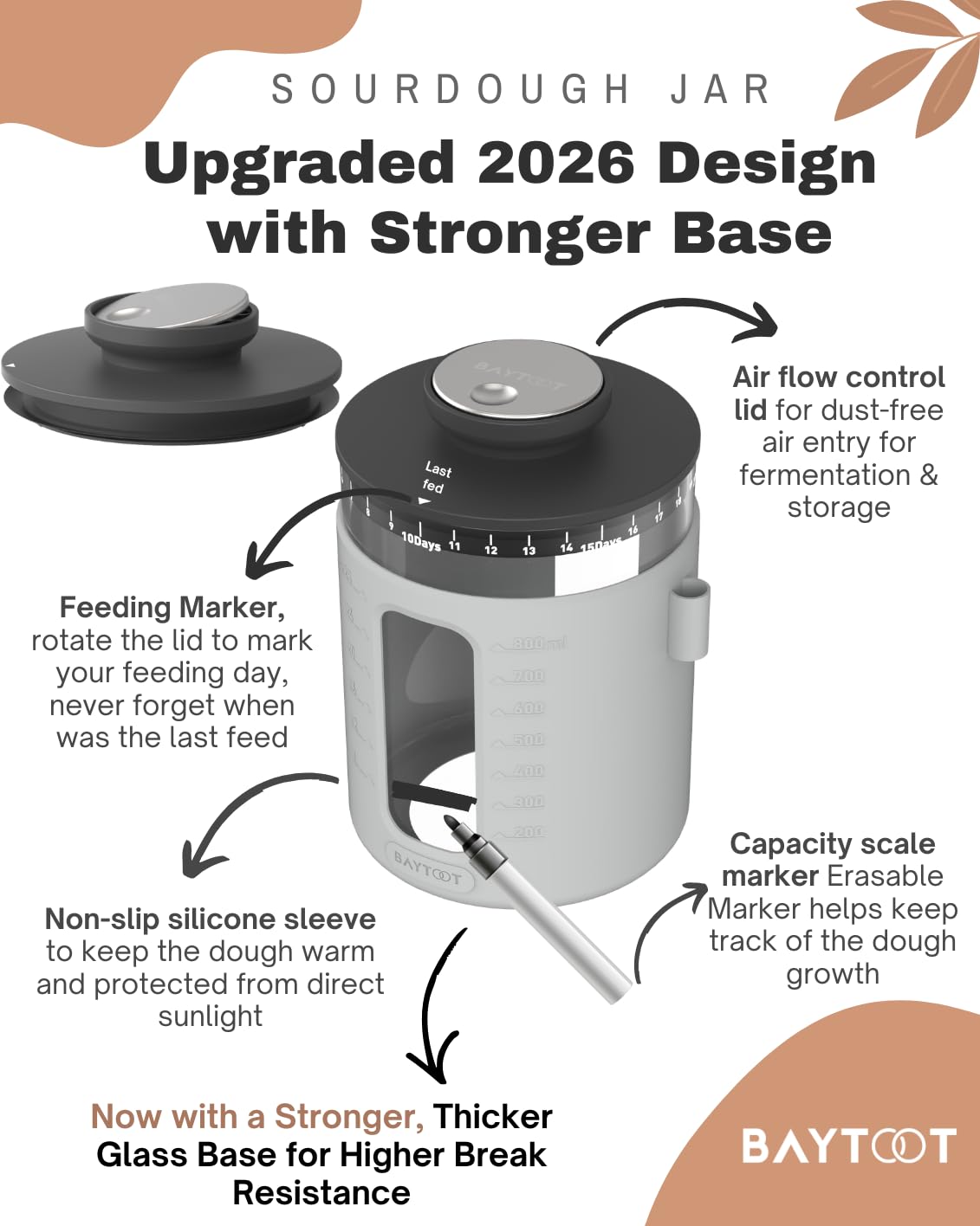 Baytoot airflow lid enabling controlled fermentation and airflow management.